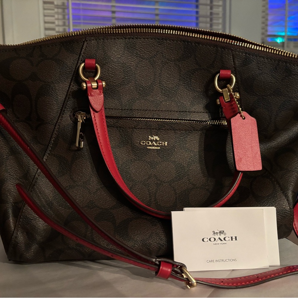 Coach Signature Tote Bag - Brown and Pink New Unused